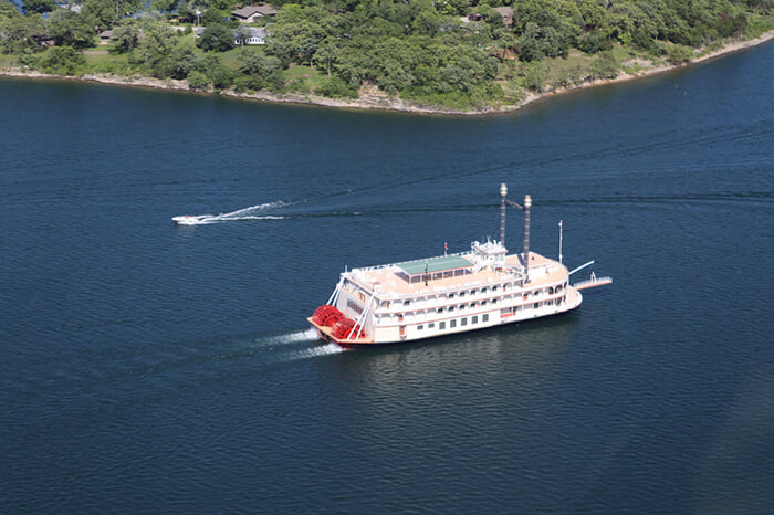 Showboat Branson Belle aerial view